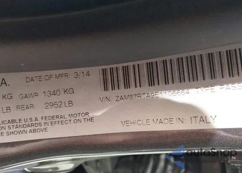 2014 Maserati Ghibli S Q4 z USA, uszkodzony, nr VIN ZAM57RTA9E1106664